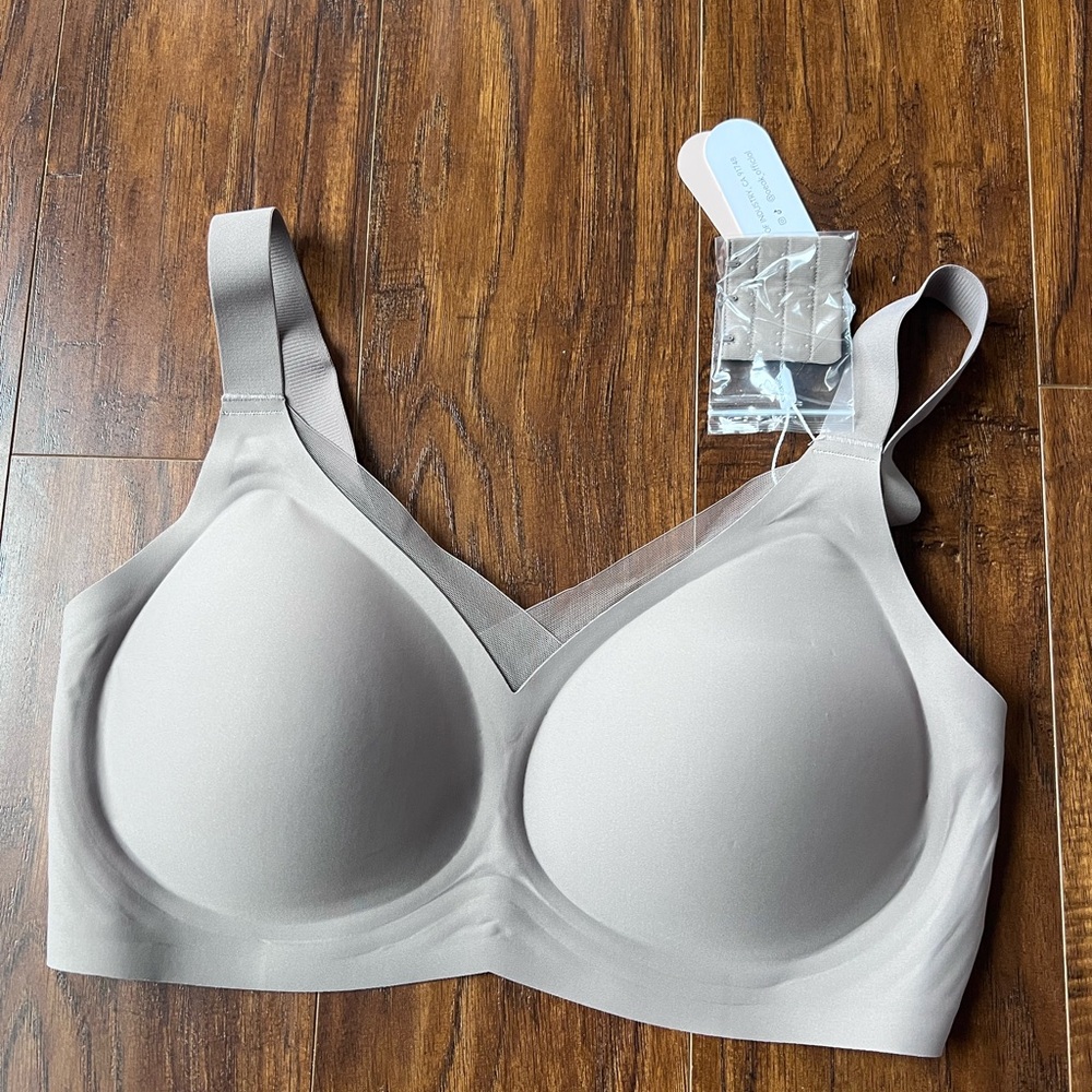 Womens Wireless Bras V Mesh Comfortable Bralette Push Up T-Shirt Bra Size XL